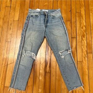 Zara Blue Boyfriend Jeans Casual Style